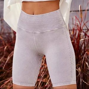 Free People Good Karma bike shorts ice grey